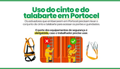 Uso do cinto e do talabarte em Portocel