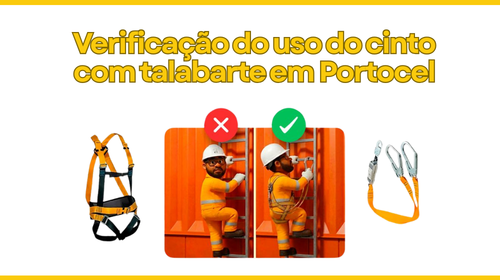 Portocel está verificando uso do cinto e talabarte